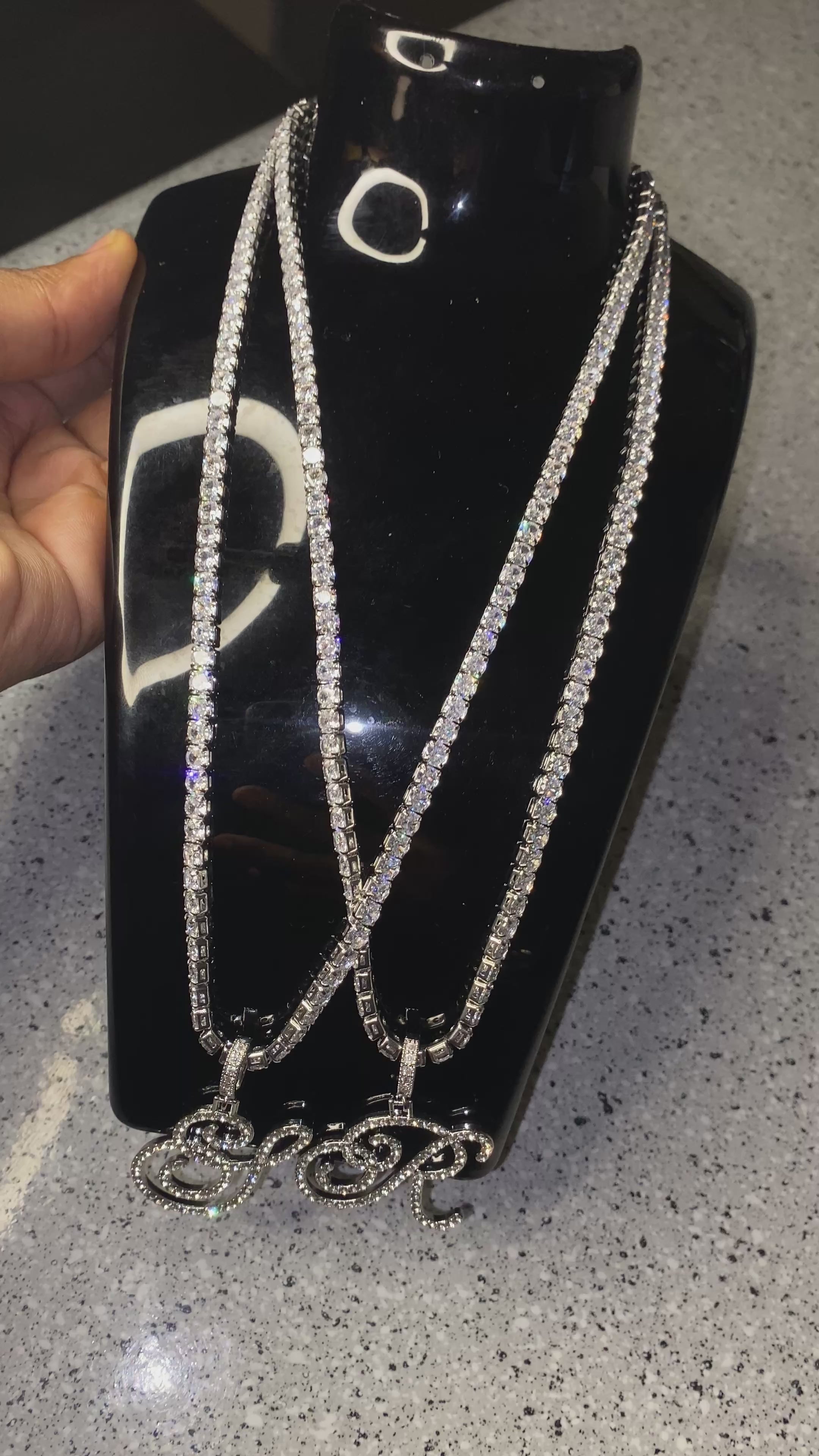 Initial Bling Necklace